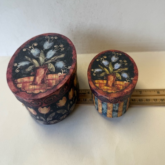 "Bob's Boxes" Decorative Small Floral Boxes "Primitive Tulips" Collection - Picture 9 of 12